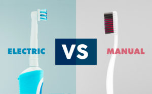 Electric Toothbrush vs Manual Brush blog header image Lynnfield Dental Associates